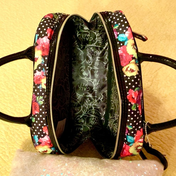Betsey Johnson Rainbow Floral Polka Dot Purse Bag - Picture 6 of 8